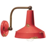 Vintage Industrial Wall Light - Vintage Red