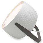 Bag Floor / Table Lamp - Gray / Textured Glossy White