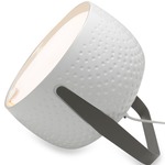 Bag Floor / Table Lamp - Gray / Textured Glossy White