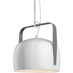 Bag Pendant - Matte White / Smooth Glossy White