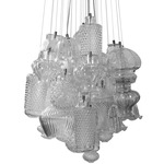 Ceraunavolta Multi Light Pendant - Matte White / Clear