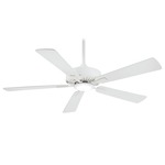 Contractor Ceiling Fan with Light - White / White / Frosted