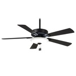 Contractor Uni-Pack Ceiling Fan with Light - Coal / Coal