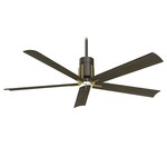 Clean Ceiling Fan with Light - Oil Rubbed Bronze / Urban Walnut