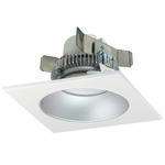 Cobalt Click SQ Retrofit Round Aperture Reflector Downlight - Haze Reflector / White Flange