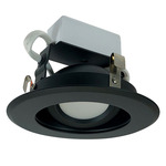 Cobalt RD Retrofit Adjustable Downlight - Black Reflector / Black Flange