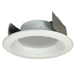 Onyx 4IN RD Retrofit Baffle Downlight - White Baffle / White Flange