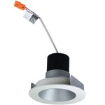 Iolite 4IN RD Deep Cone Regress Downlight Trim - Haze Reflector / White Flange