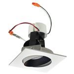 Iolite 4IN SQ Cone Regress Adjustable Trim - Black Reflector / White Flange