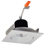 Iolite 4IN SQ Cone Regress Adjustable Trim - White Reflector / White Flange