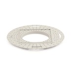 Iolite 4 Inch Square Flush Mount Mud Ring - White