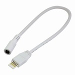 Silk Light Bar Straight Power Line Cable with RCA Jack - White