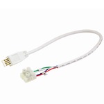 Silk Light Bar Side Power Feed Cable with Terminal Block - White