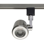 H Series 2IN LED 120V Taper Back Track Head - Brushed Nickel / Clear