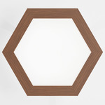 Hexagon Wall Light - Walnut
