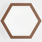 Hexagon Wall Light - Walnut