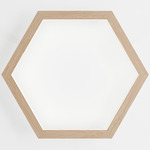 Hexagon Wall Light - Natural Oak