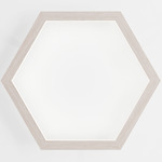 Hexagon Wall Light - White Oak
