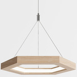 Hexagon Pendant - Natural Oak