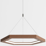 Hexagon Pendant - Walnut