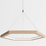 Hexagon Pendant - Natural Oak