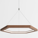 Hexagon Pendant - Walnut