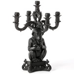 Burlesque Chimp Candle Holder - Black
