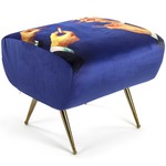 Lipsticks Pouf - Polished Brass / Blue