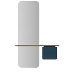 One More Look Mirror - Light Oak / Petrol Blue
