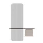 One More Look Mirror - Dark Oak / Pearl