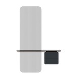 One More Look Mirror - Dark Oak / Anthracite Grey
