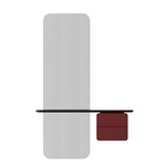 One More Look Mirror - Dark Oak / Ruby
