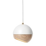 Ray Pendant - Oak / White