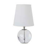 Crystal Mini Sphere Table Lamp - Polished / White