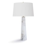 Quatrefoil Alabaster Table Lamp - Natural / Natural Linen