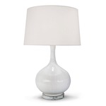 Ivory Ceramic Table Lamp - Ivory / Natural Linen
