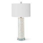 Scalloped Capiz Table Lamp - Capiz Shells / White