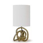 Knot Table Lamp - Gold / Natural Linen