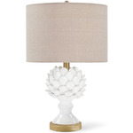 Leafy Artichoke Table Lamp - Off White / Oatmeal