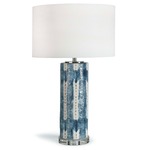 Mali Table Lamp - Polished Nickel / Clear / Natural Linen