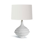 Riviera Table Lamp - White / Natural Linen