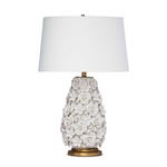 Alice Table Lamp - Matte White / White Linen