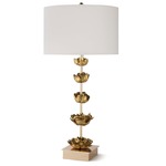Adeline Table Lamp - Gold / Natural Linen