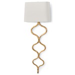 Sinuous Wall Light - Gold Leaf / Natural Linen