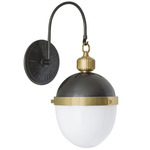 Otis Wall Light - Blackened Brass / Natural Brass / Frosted