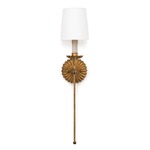 Clove Wall Light - Antique Gold / Natural Linen