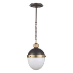 Otis Pendant - Blackened Brass / Natural Brass / Frosted