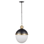 Otis Pendant - Blackened Brass / Natural Brass / Frosted