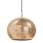 Pierced Metal Pendant - Natural Brass