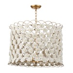 Alice Chandelier - Gold Leaf / Matte White